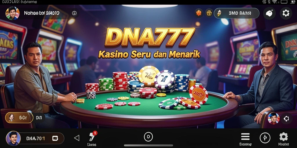 Tampilan menarik dari gameplay Kasino DNA777 dengan banyak pilihan slot.