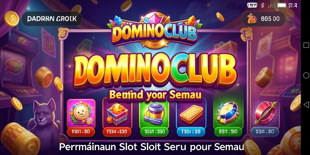 Screenshot gameplay DOMINOCLUB dengan mesin Slot yang menarik.
