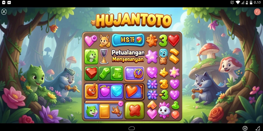 Gameplay seru HUJANTOTO yang penuh warna.