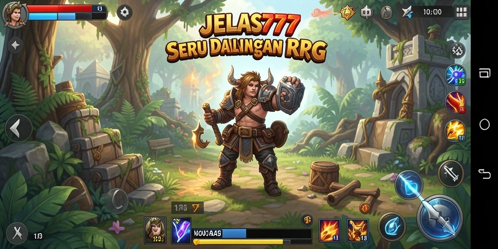 Screenshot JELAS777 menampilkan aksi epik dalam permainan RPG.