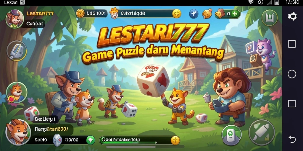 Tampilan gameplay seru dengan berbagai puzzle menarik di LESTARI777.
