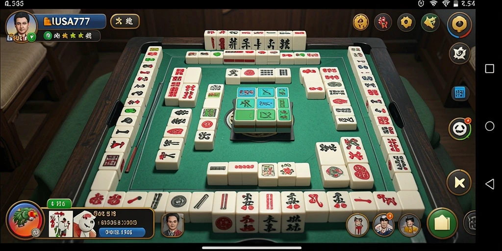 Tangkapan layar LUSA777 menunjukkan gameplay Mahjong yang menarik dan penuh warna.