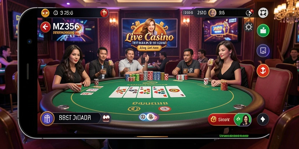 Gameplay Live Casino yang menegangkan dengan dealer langsung.
