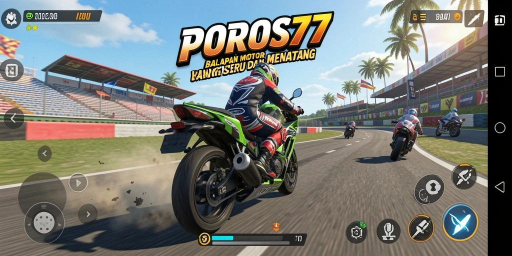 Gameplay menegangkan dengan motor balap yang cepat dan grafik menawan.