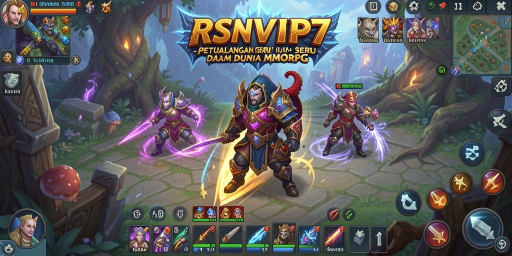 Screenshot gameplay RSNVIP7 menunjukkan aksi pertempuran yang mendebarkan.