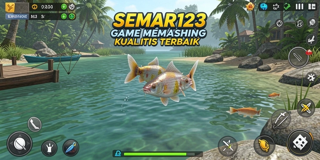 Gameplay SEMAR123 yang menampilkan serunya memancing ikan.