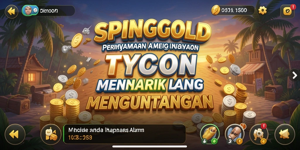 Tampilan menarik dari gameplay SPINGOLD yang penuh strategi Tycoon.