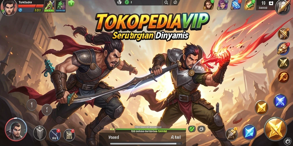 Screenshot gameplay menunjukkan aksi pertarungan yang mendebarkan.