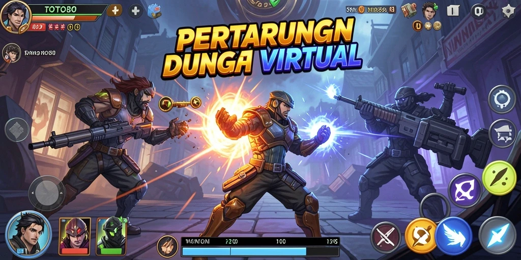 Screenshot gameplay TOTO80 menunjukkan aksi pertarungan yang intens dan dinamis.