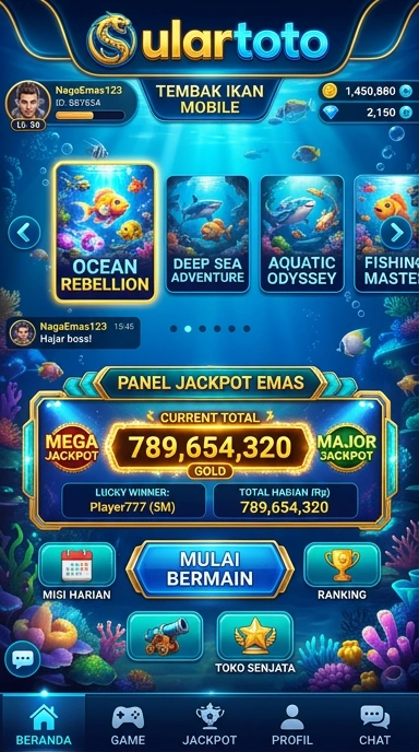 Tampilan antarmuka pengguna ulartoto yang modern dan menarik.